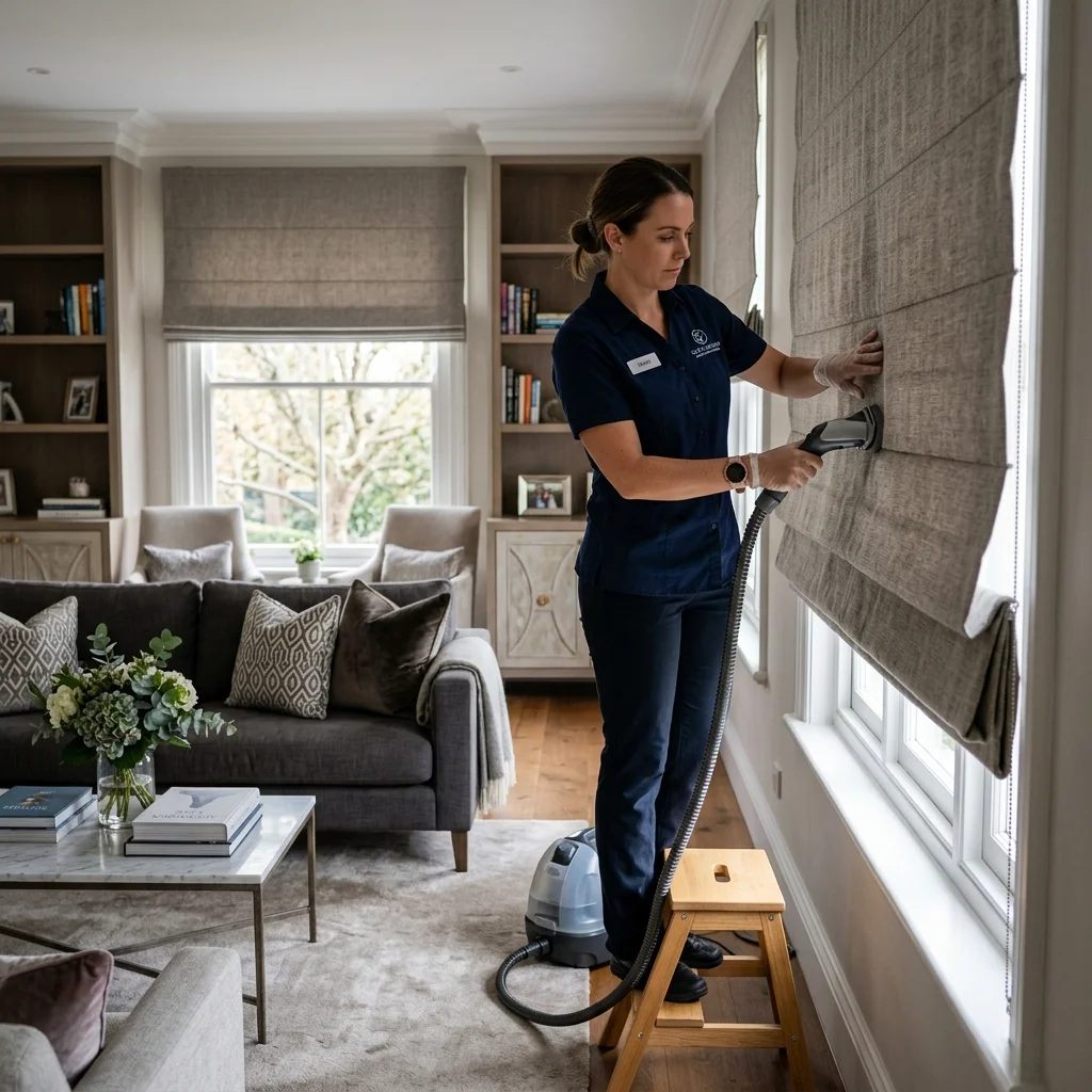Roman and fabric blind cleaning service