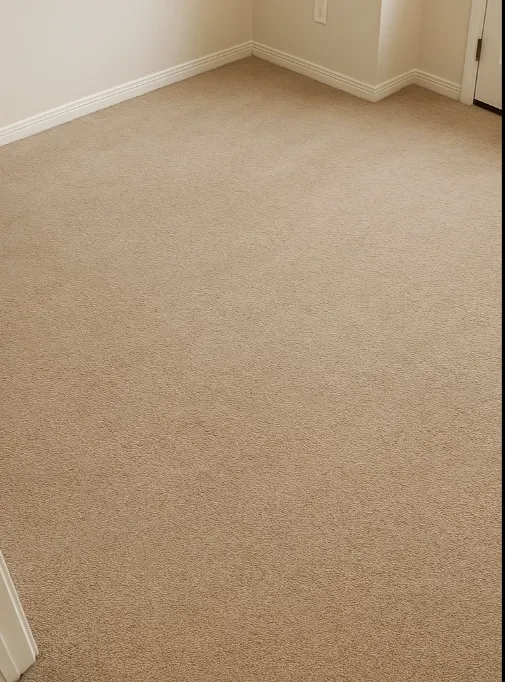 The same living room carpet, now clean and vibrant after our steam cleaning service.
