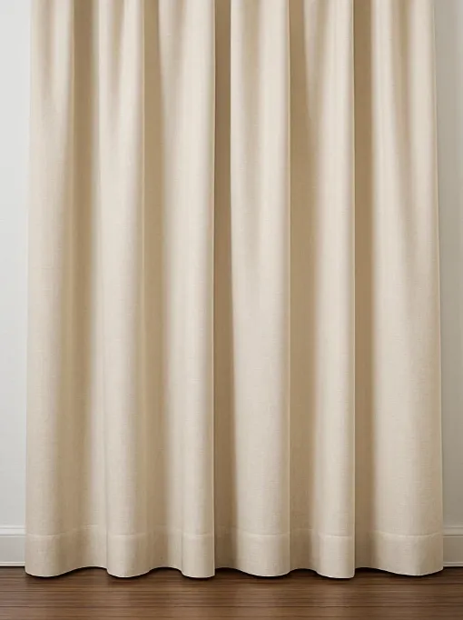 The same curtains, now bright, fresh, and clean after our on-site cleaning service.