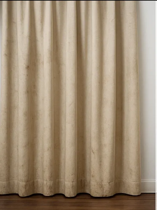 Dull, dusty living room curtains before professional cleaning in Sydney.