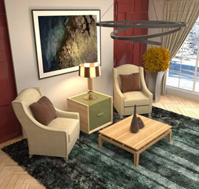 Clean modern living room representing the results of professional cleaning services